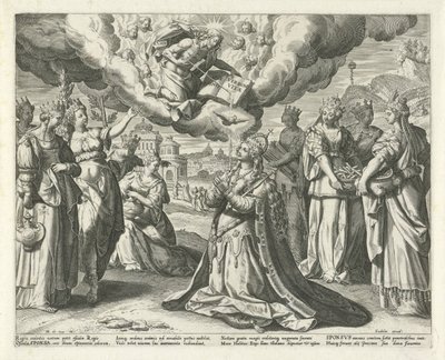 Christ Gives His Blood to His Bride (series title) by Johann Sadeler (I)