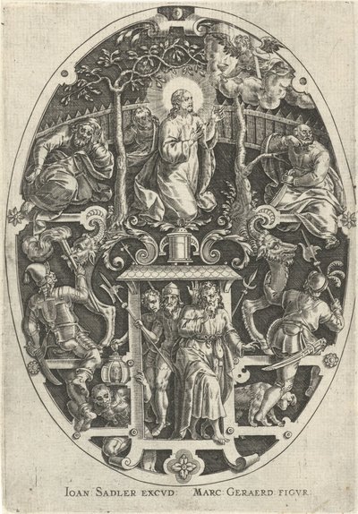Christ in the Garden of Gethsemane by Johann Sadeler (I)