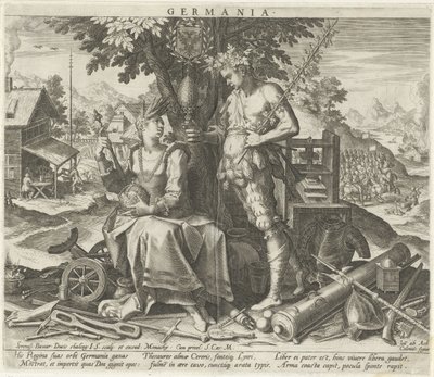 Germany with Ceres and Bacchus by Johann Sadeler (I)