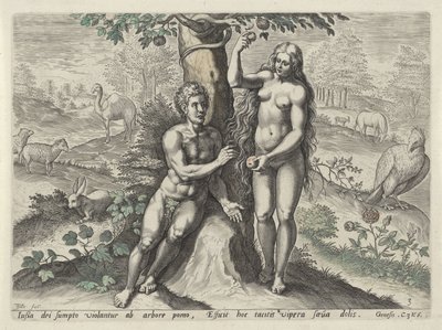 Eve Tempts Adam by Johann Sadeler (I)