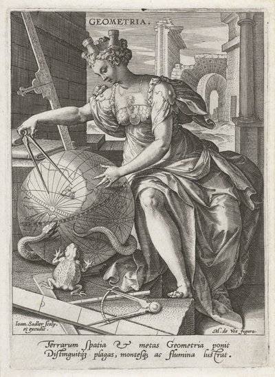 Geometry (The Seven Liberal Arts) by Johann Sadeler (I)