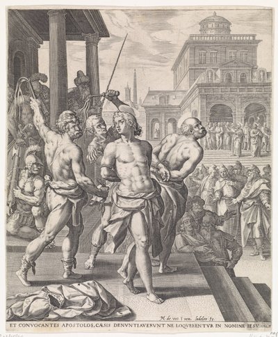 Scourging of the Apostles by Johann Sadeler (I)