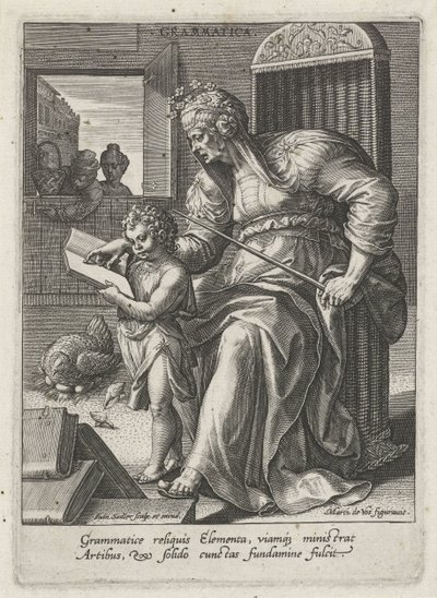Grammar (The Seven Liberal Arts) (series title) by Johann Sadeler (I)