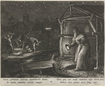 Saint Alphege of Canterbury as a Hermit by Johann Sadeler (I)