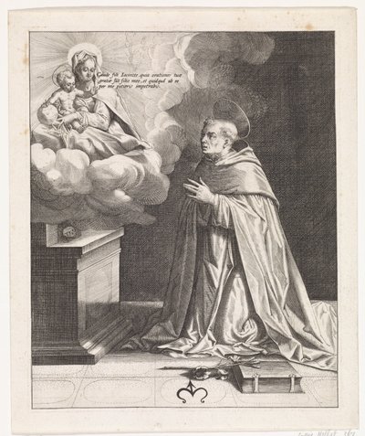 Saint Hyacinth Adoring Mary with the Christ Child by Johann Sadeler (I)