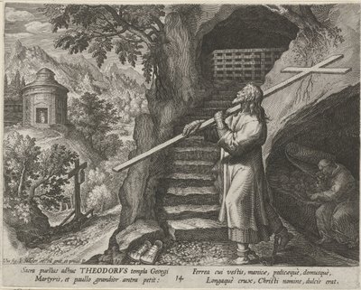 Saint Theodorus Tiro as a Hermit by Johann Sadeler (I)