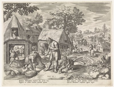 Methuselah and His Children (History of the Family of Seth / On Good and Bad Judgment) (Bonorum et Malorum consensio) by Johann Sadeler (I)