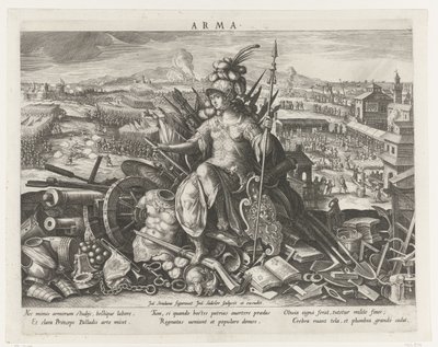 Minerva as Patroness of the Art of War (Important Activities of a Prince) by Johann Sadeler (I)