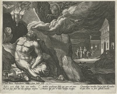 Night (Nox) (The Four Parts of the Day) by Johann Sadeler (I)