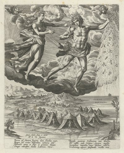 East Wind (series title: The Four Winds) by Johann Sadeler (I)