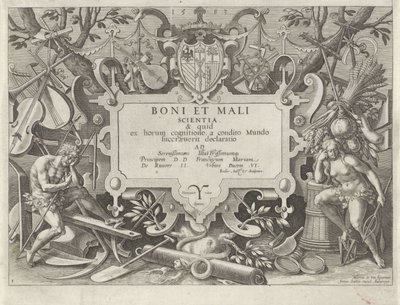 Ornamental Frame with Adam and Eve by Johann Sadeler (I)