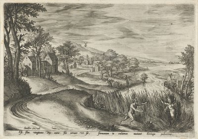 Pan Pursuing the Nymph Syrinx by Johann Sadeler (I)