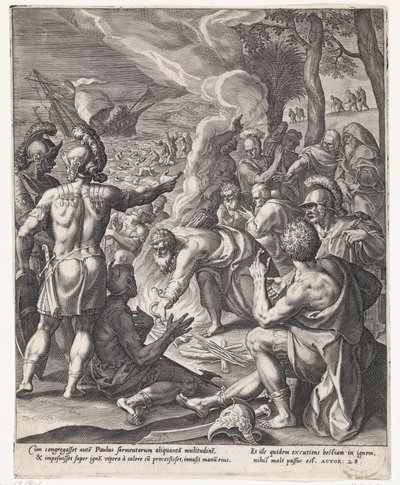 Paul on Malta by Johann Sadeler (I)