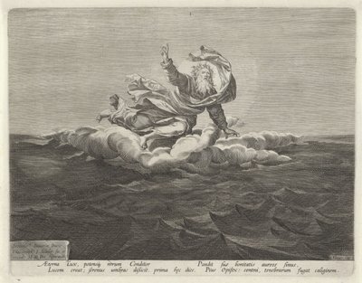 Creation of Light and Darkness (Creation of the World series) by Johann Sadeler (I)
