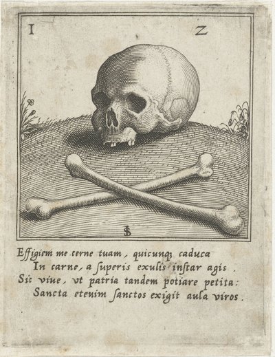 Vanitas with a Skull and Two Bones by Johann Sadeler (I)