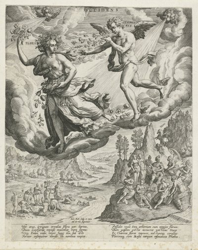 West Wind (The Four Winds) by Johann Sadeler (I)