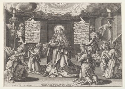 Magnificat: The Virgin Surrounded by Music-Making Angels, 1585 by Johann Sadeler I