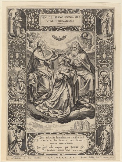 The Coronation of the Virgin by Johann Sadeler I