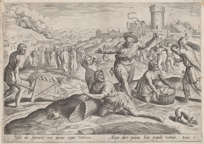 The Taskmaster of the Pharaoh Beating the Israelites by Johann Sadeler I