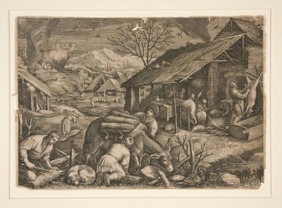 Winter, from the Four Seasons by Johann Sadeler I