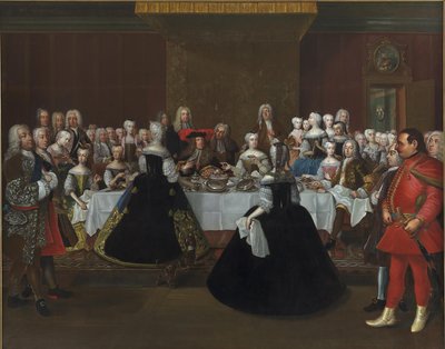 A Banquet at the Court of the German Emperor Charles VI by Johann Salomon Wahl