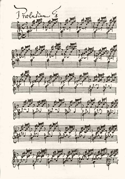 Page of a sheet music for Johann Sebastian Bach by Johann Sebastian Bach