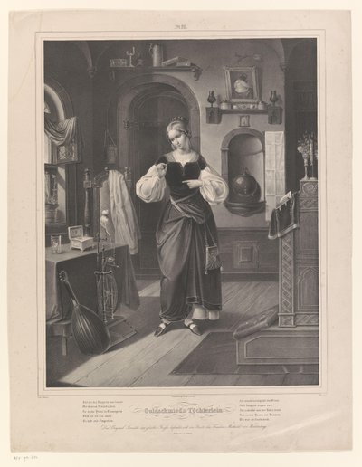 Interior with Woman Holding a Ring (Goldsmith