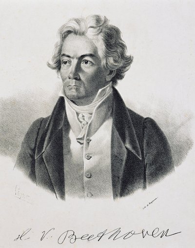 Portrait of Ludwig van Beethoven by Johann Stephan Decker