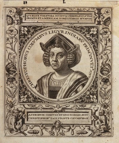 Portrait of Christopher Columbus by Johann Theodor de Bry