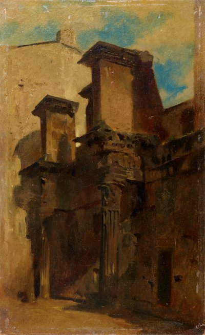 Columns of the Nerva Forum (Forum Transitorium) in Rome by Johann  Till der Jüngere