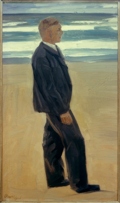Young Man before Surf by Johann Vincenz Cissarz