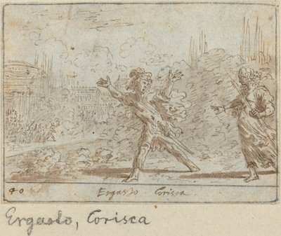 Ergasto and Corisca by Johann Wilhelm Baur