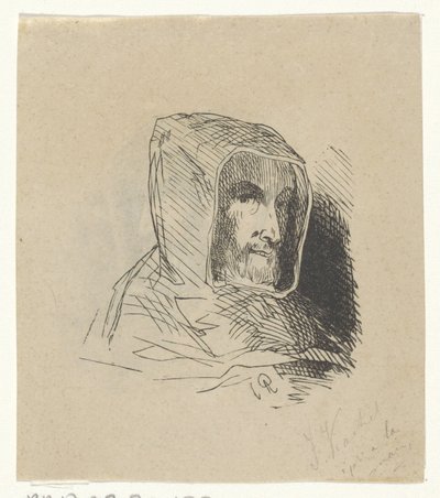 Man with a Hood and a Beard by Johann Wilhelm Friedrich Kachel