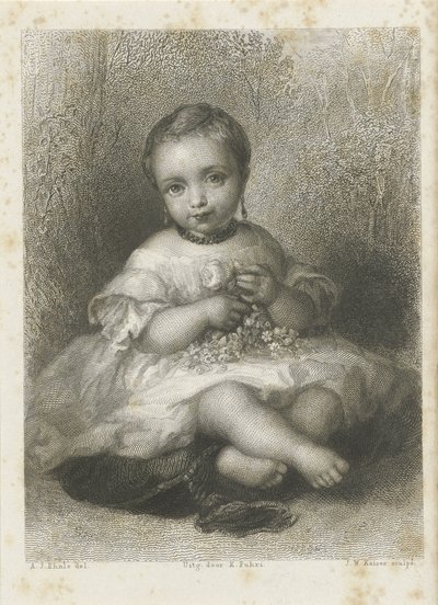 Portrait of an Unknown Girl by Johann Wilhelm Kaiser (I)