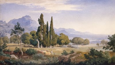An Arcadian Landscape by Johann Wilhelm Schirmer