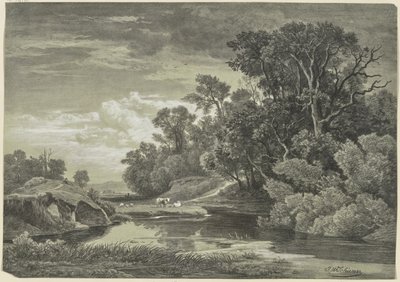 At the Arly near Karlsruhe by Johann Wilhelm Schirmer