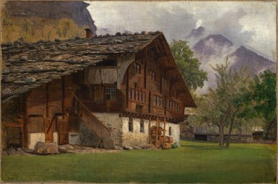 Farmhouse in the Alps by Johann Wilhelm Schirmer
