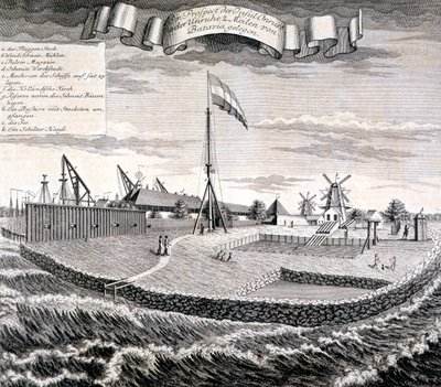 Dutch East India Company Wood or Saw Mill on the Island Two Miles from Batavia by Johann Wolfgang Heydt