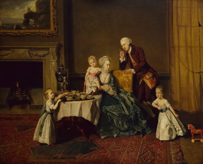 A Group Portrait of John 14th Lord Willoughby de Broke and his Family by Johann Zoffany