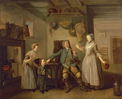 David Garrick and Mary Bradshaw in The Farmers Return by David Garrick, c.1762 by Johan Joseph Zoffany