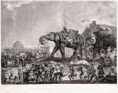 Embassy of Hyderbeck to Calcutta, from the Vizier of Oude, by Way of Patna, in the Year 1788, to Meet Lord Cornwallis, c. 1800 by Johan Joseph Zoffany