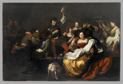 Revelry with Soldiers and Prostitutes by Johann after Liss or Lis or von Lys