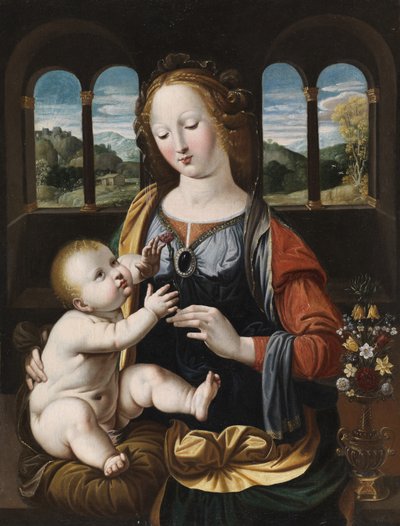 Virgin and Child, after Leonardo da Vinci by Johann or Hans Konig