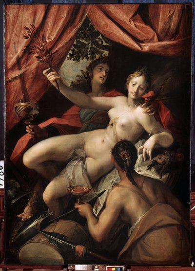 Allegory of Peace, Art and Abundance by Johann or Hans von Aachen