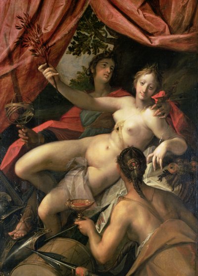 Allegory of Peace, Art and Abundance, 1602 by Johann or Hans von Aachen