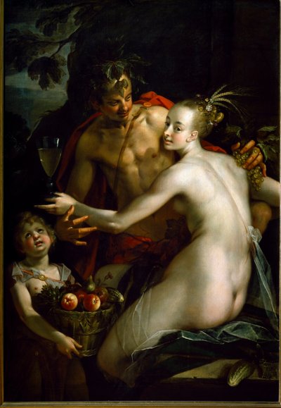 Bacchus, Ceres and Amour by Johann or Hans von Aachen