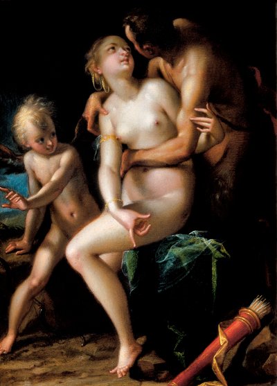 Jupiter, Antiope and Cupid by Johann or Hans von Aachen
