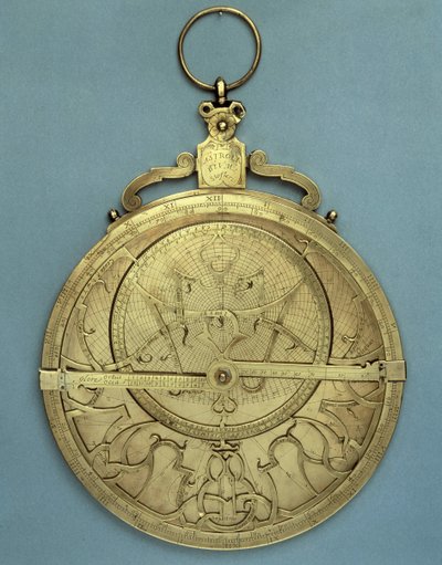 Astronomical instrument: an astrolabe by Johannes Stoeffler (Stoffler) (1452-1531), made in the 16th century. Paris, Brieux Collection by Johannes Stoeffler