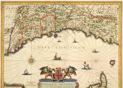Genoa Republic Map by Johannes Baptista Vrints