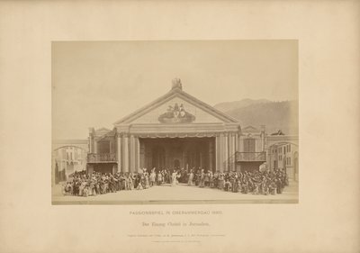 Passion Play of Ober-Ammergau - The Entry of Christ into Jerusalem by Johannes Bernhard